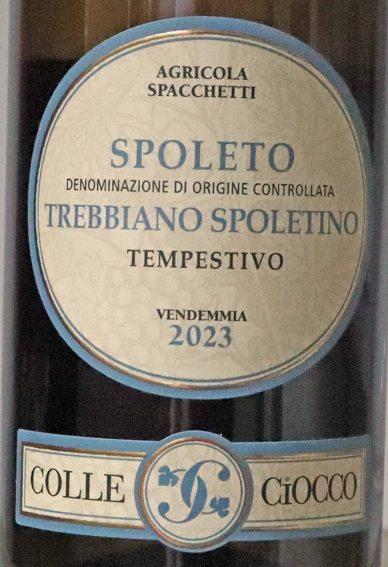 Trebbiano Spoletino ‘Tempestivo’ DOC 2024, Colle Ciocco