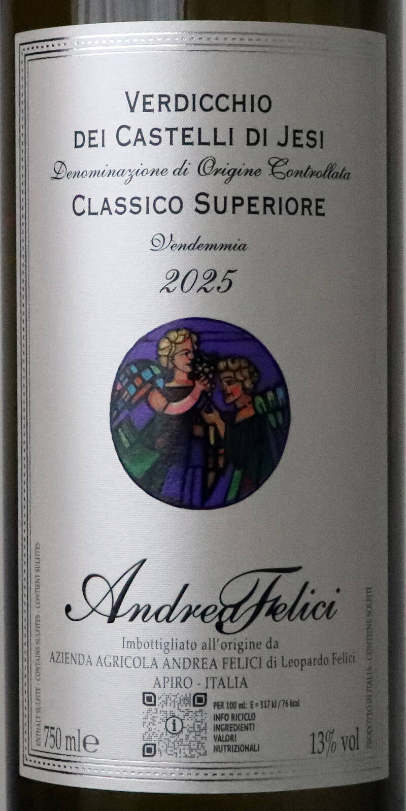 Verdicchio dei Castelli di Jesi Classico Superiore DOCG 2025, Azienda Agricola Andrea Felici