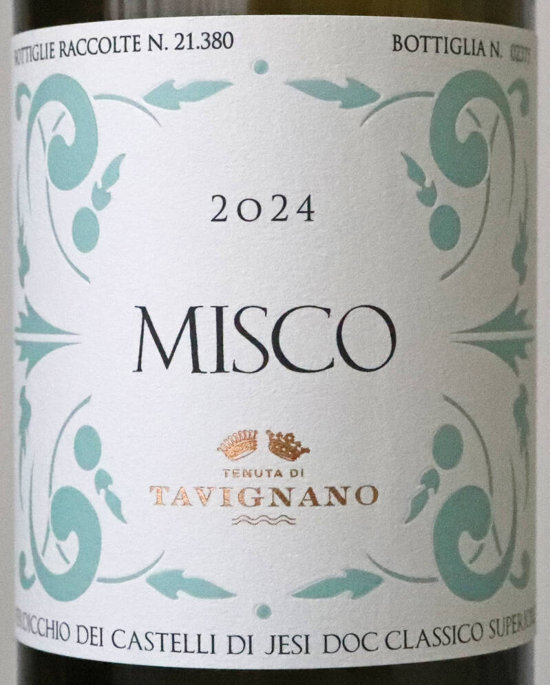 Verdicchio dei Castelli di Jesi DOC Classico Superiore ‘Misco’ 2024, Tenuta di Tavignano