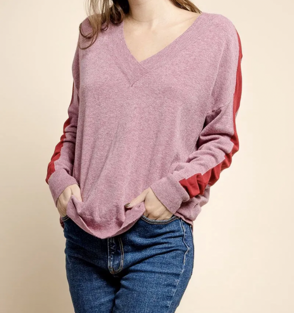 Pull fin duo de couleurs