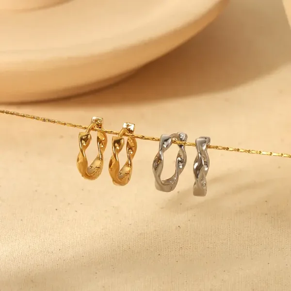 Hammered small hoops