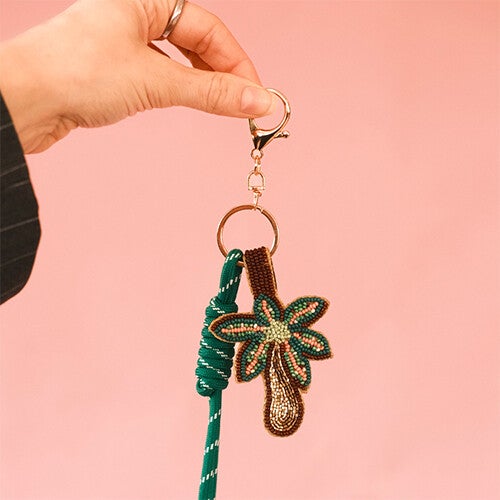 Palm tree key chain