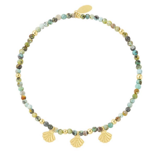 Shell bracelet with Hematite Stones