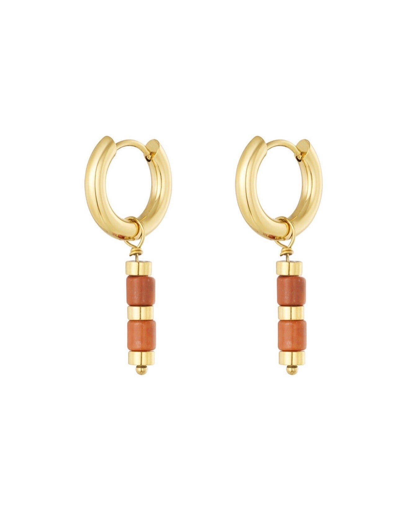 Silva earrings (Orange & gold)