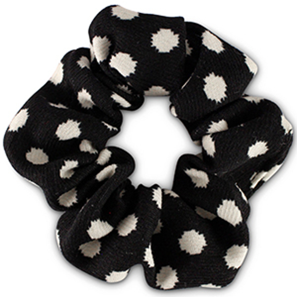 Polkadots (black scrunchie)