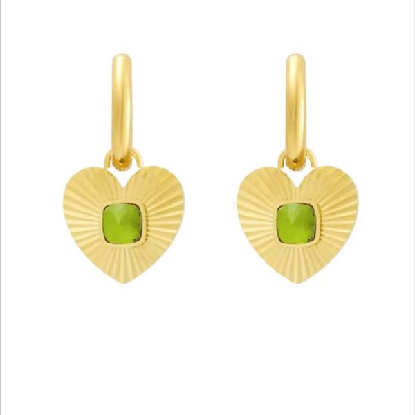 Green Strass earrings