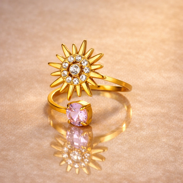 Bague Bg35 - Soleil rose
