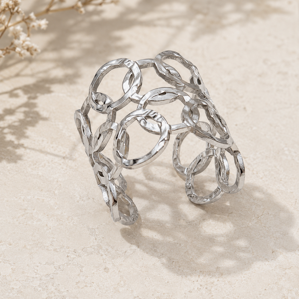 Bague Bg21 - Onde martelée