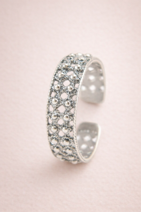 Bague Filagrane foncé - Argent massif
