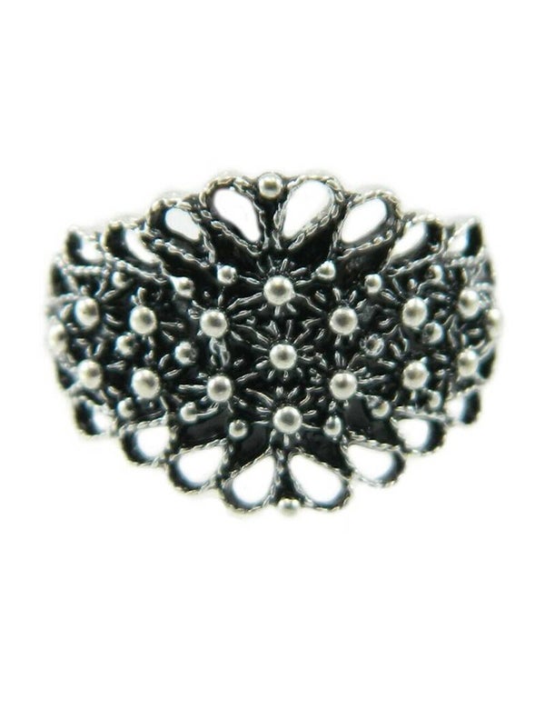 Bague Filagrane Foncé 3 rangs - Argent massif (Copie)