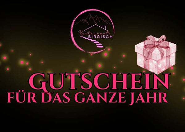 Geschenkgutschein für das ganze Jahr Betrag frei Wählbar (Anzahl = Betrag)