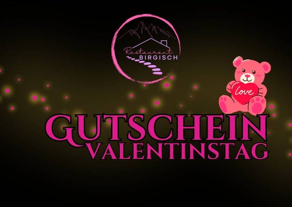 Geschenkgutschein Valentinstag Betrag frei Wählbar (Anzahl = Betrag)