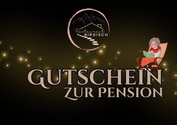 Geschenkgutschein zur Pension Betrag frei Wählbar (Anzahl = Betrag)