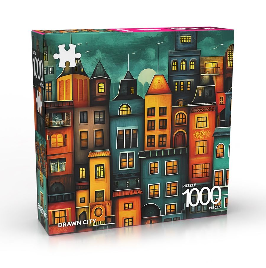 Puzzle 1000 pcs - Drawn City