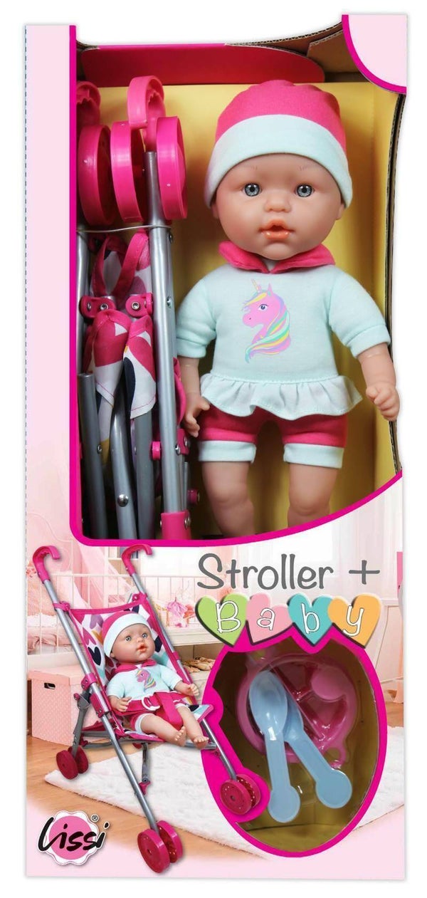 Stroller Set poppenbuggy met pop 36cm