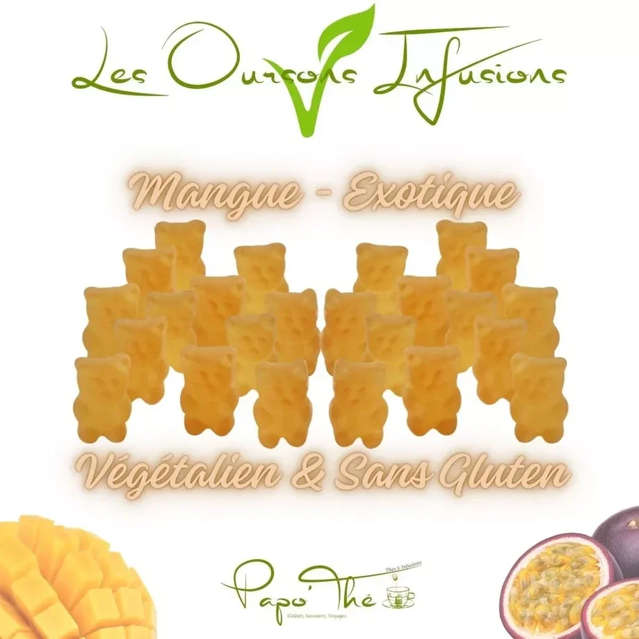 Oursons infusion mangue exotique végétalien