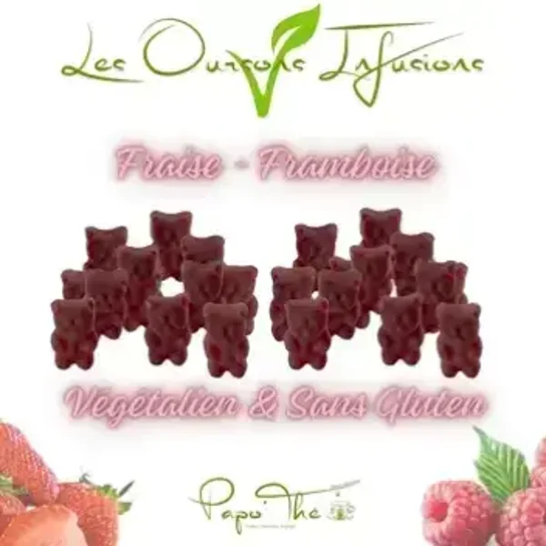 Oursons infusion fraise framboise végétalien