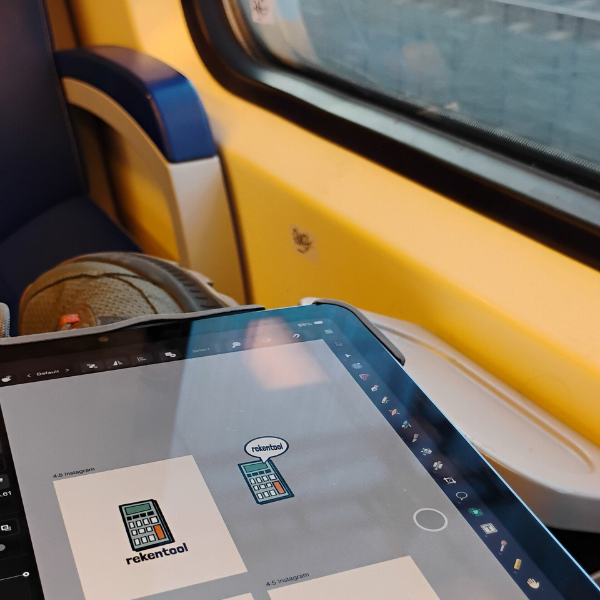 Tijdens mijn rit naar Utrecht tekent Karakterdesign graag met IPad en pencil. Ook als er geen opdracht is