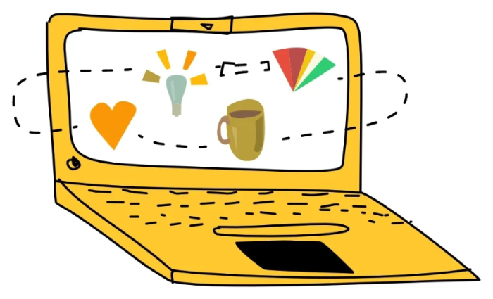 afbeelding van een pc met werkende applicaties in windwos 11 of ubuntu. afbeelding van karakterdesign.com