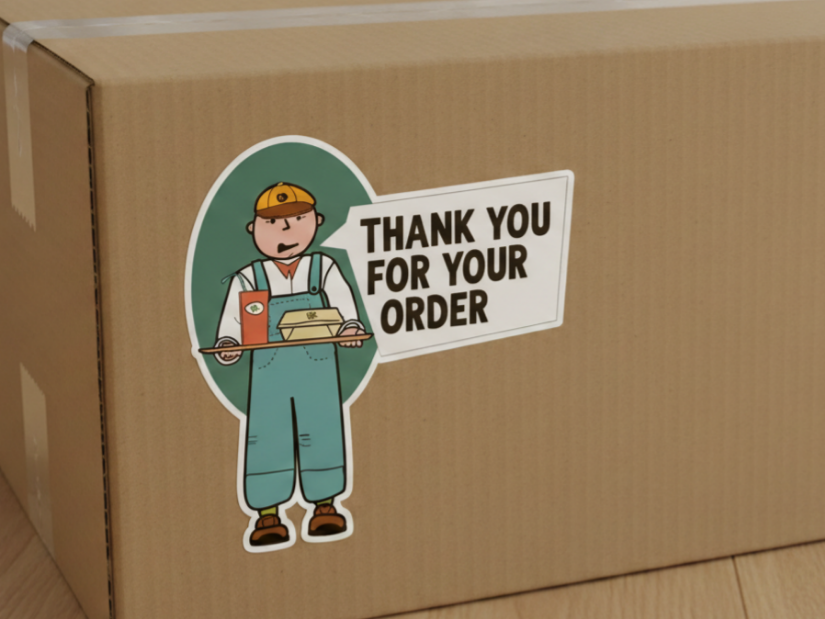 Maatwerk illustratiesticker