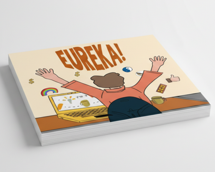 Een voorbeeld van een attentiekaart voor je klanten of personeel om sucsessen te vieren. Gemaakt door Martijn van Karakterdesign