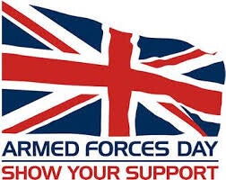 Official Armed Forces Day emblem – honouring British servicemen and women and supporting military family history research in the UK