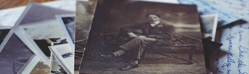 Vintage family photographs and letters – ideal for military genealogy and expert archival research