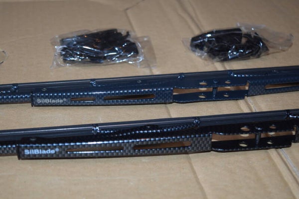 Pair of Ultra Carbon look wiper blades, mix and match choose from 20, 21, 24" inch sizes