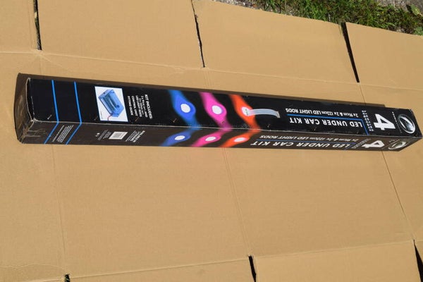 cosmic racing purple led under car kit 4 lights rods, 2 x 122cm 2 x 91 cm