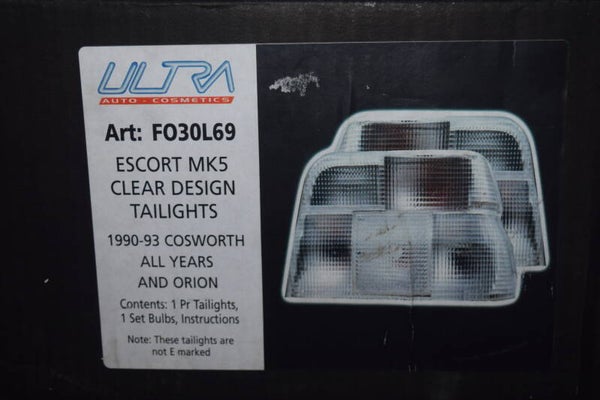 Ford escort mk5 ultra clear crystal rear lights including cosworth