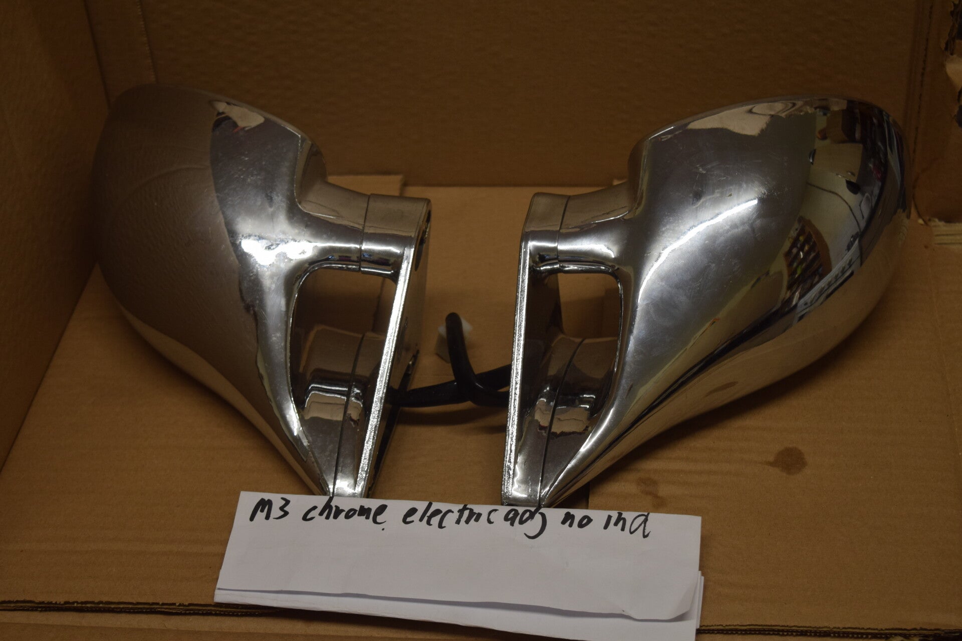chrome m3 style wing mirrors electrically adjustable
