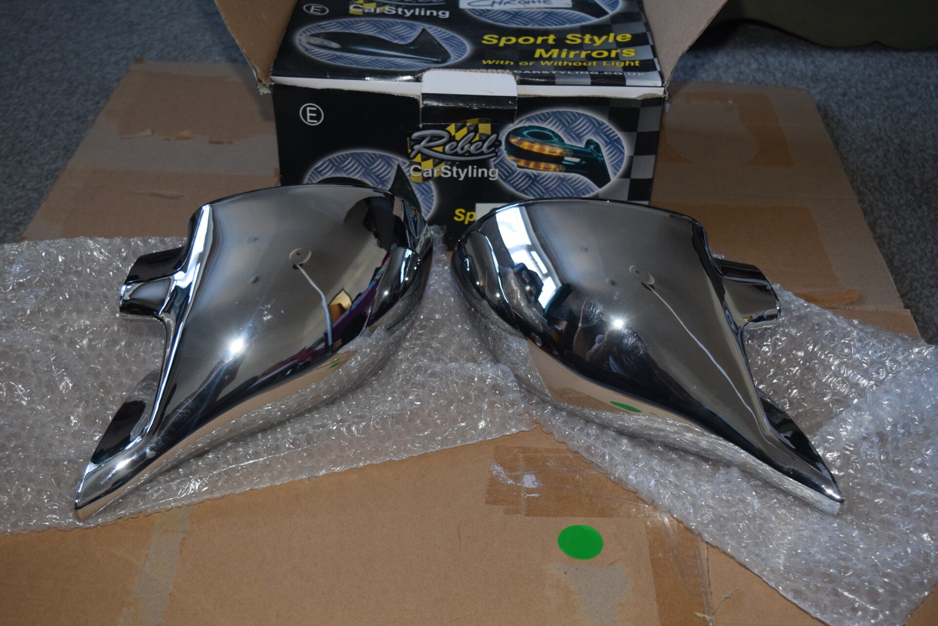 chrome m3 style wing mirrors no mounts for spare parts