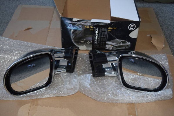 chrome with black inner m3 style wing mirrors universal