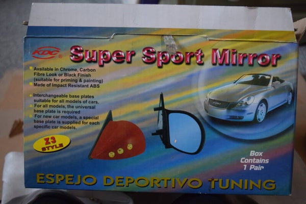DTM style wing mirrors with built in indicators black