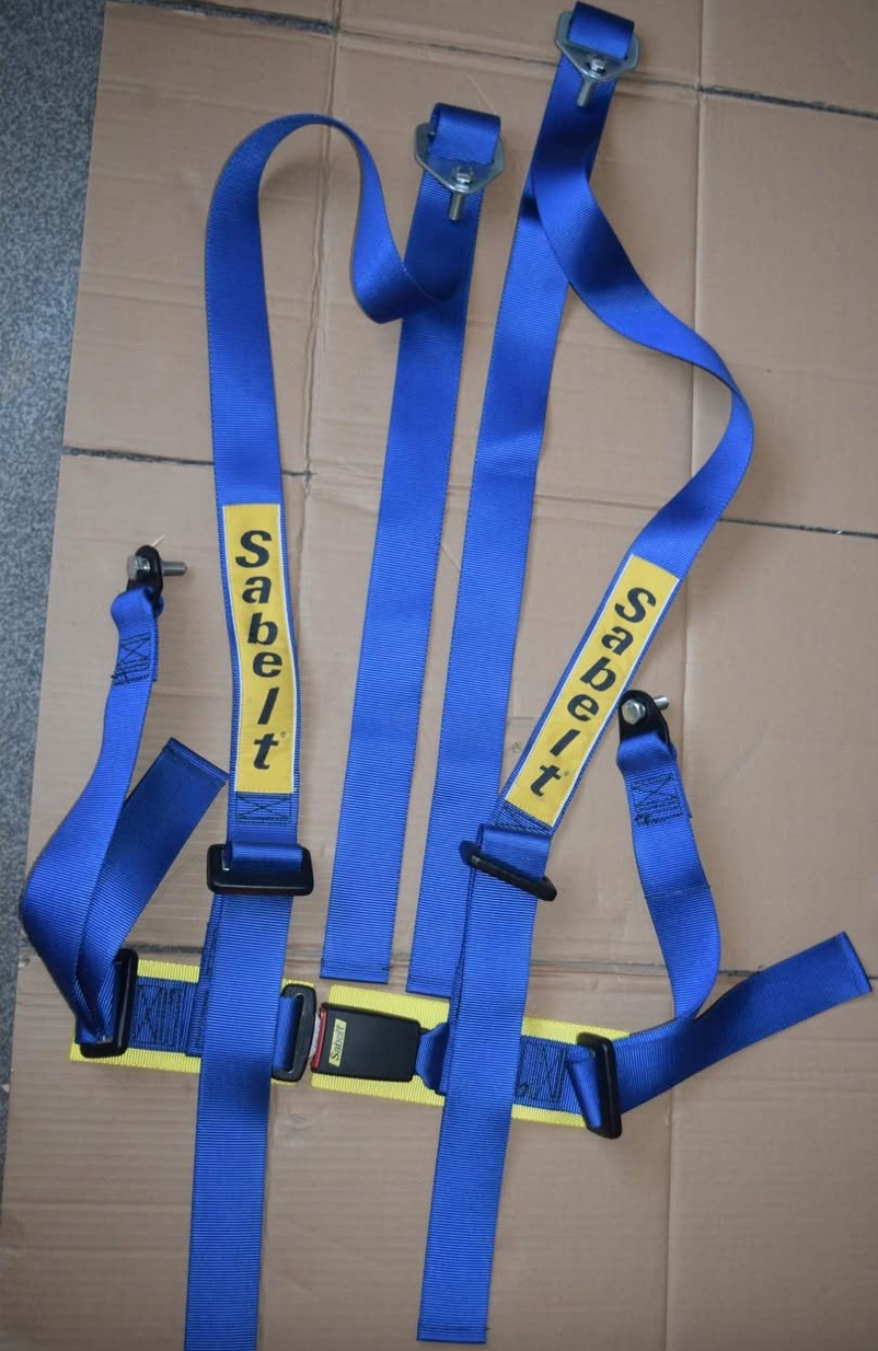 sabelt harnesses blue 4 point x2 1 pair
