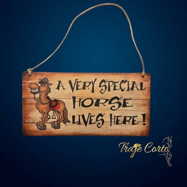 Houten hangbord