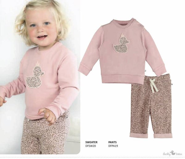 Super leuk setje roze/tijgerprint van Ducky Beau