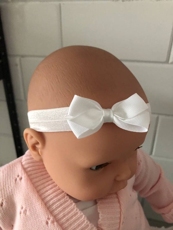 Soft touch haarbandje strik