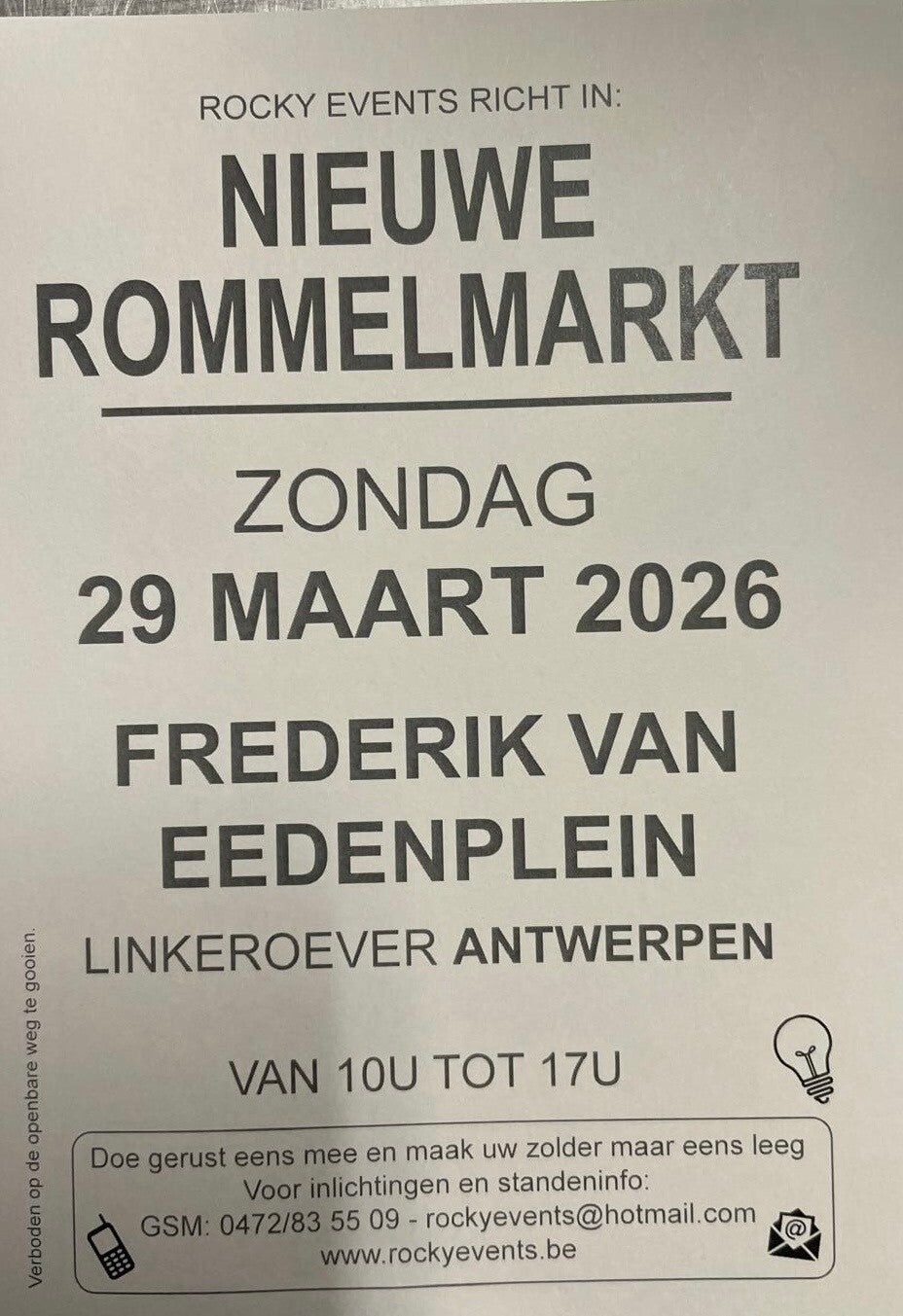 Grote openlucht Rommelmarkt Linkeroever