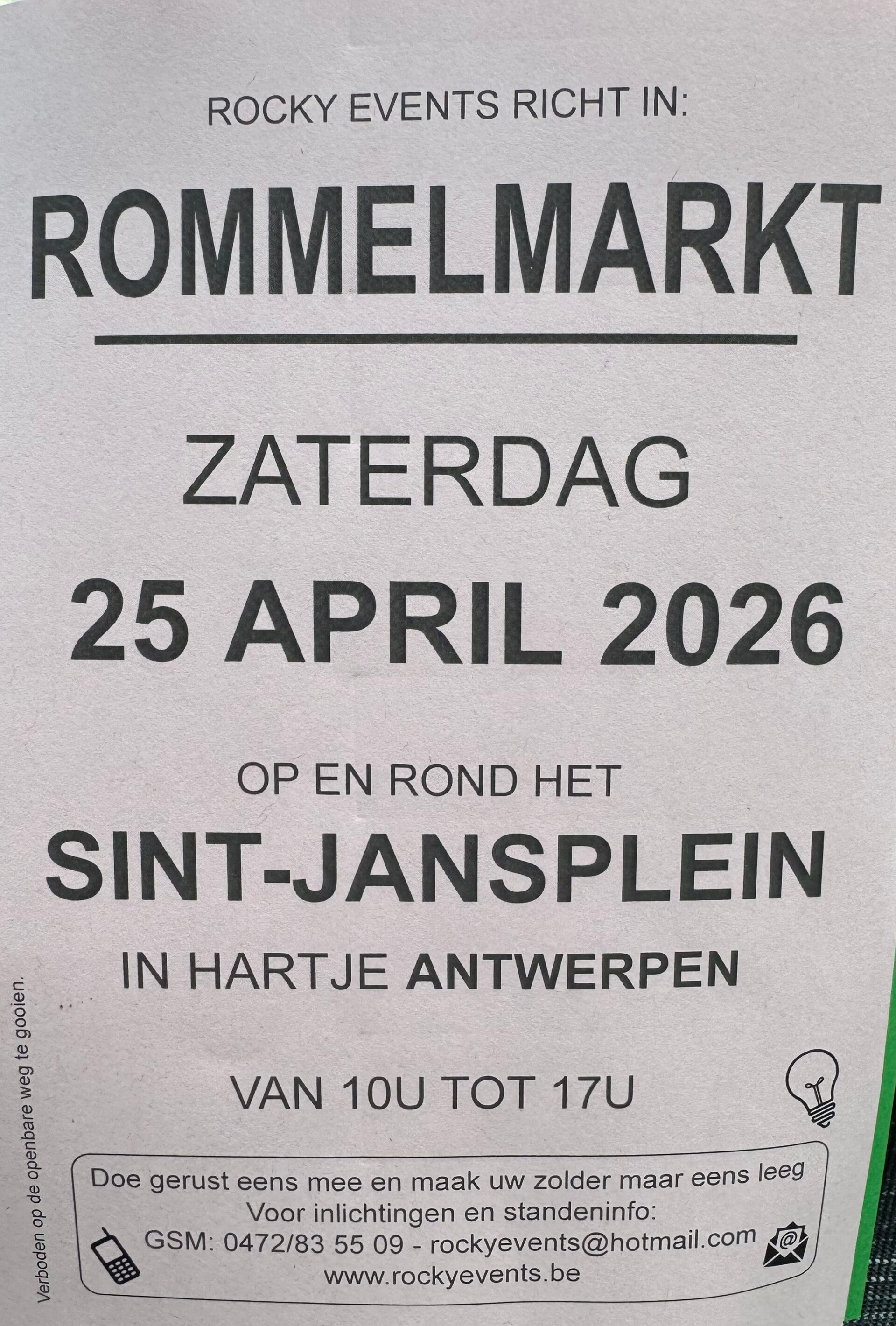Grote openlucht Rommelmarkt Sint Jansplein Antwerpen