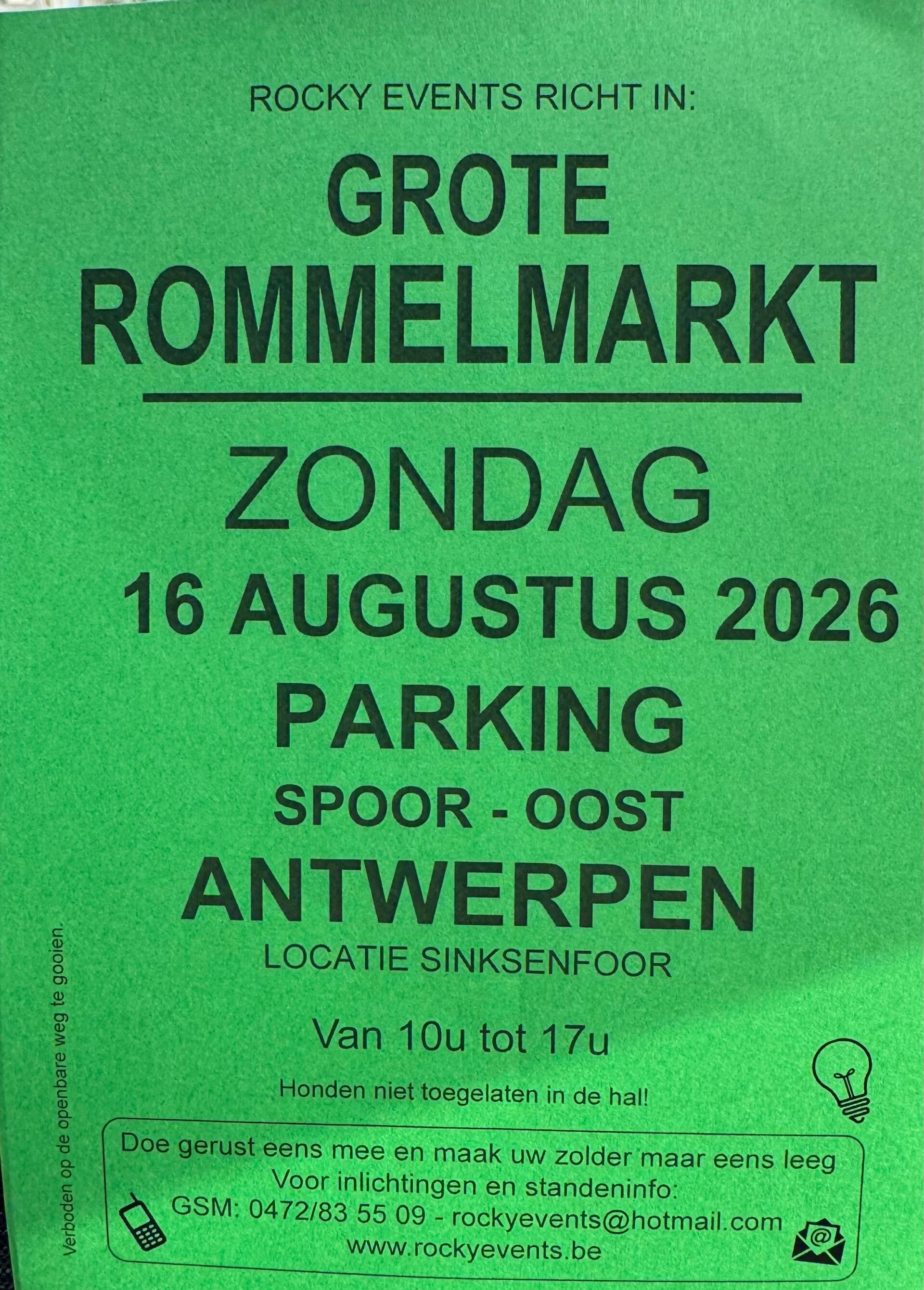 Mega Grote Openlucht Rommelmarkt Park Spoor Oost Antwerpen