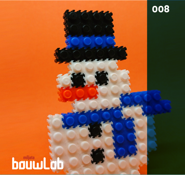 sneeuwpop - bouwset met voorbeeld
