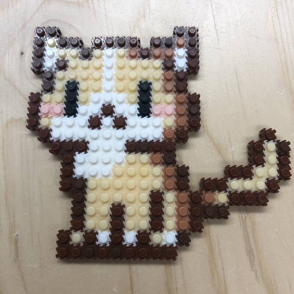 Katje bruin  - bouwset met voorbeeld