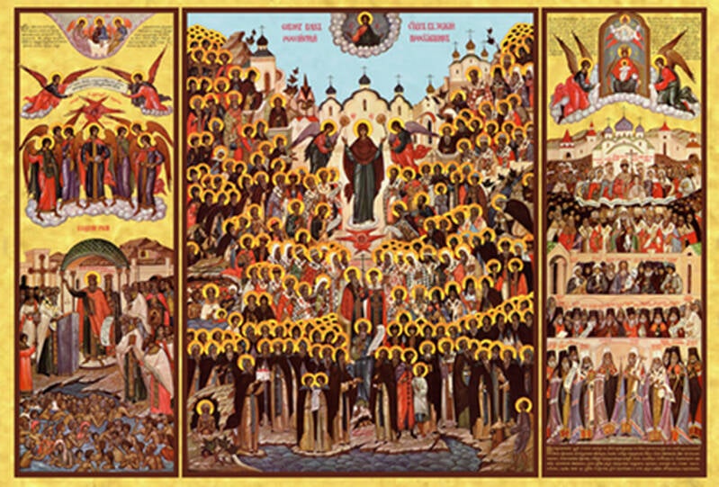icon of the saints of all russia