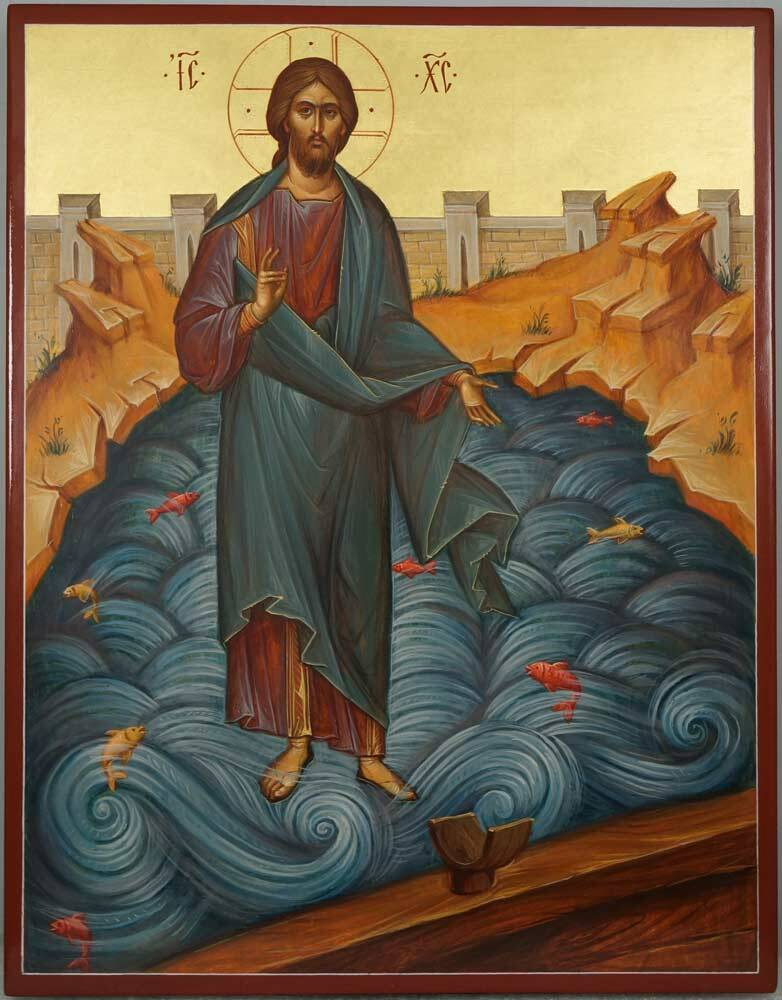 Jesus walks on water