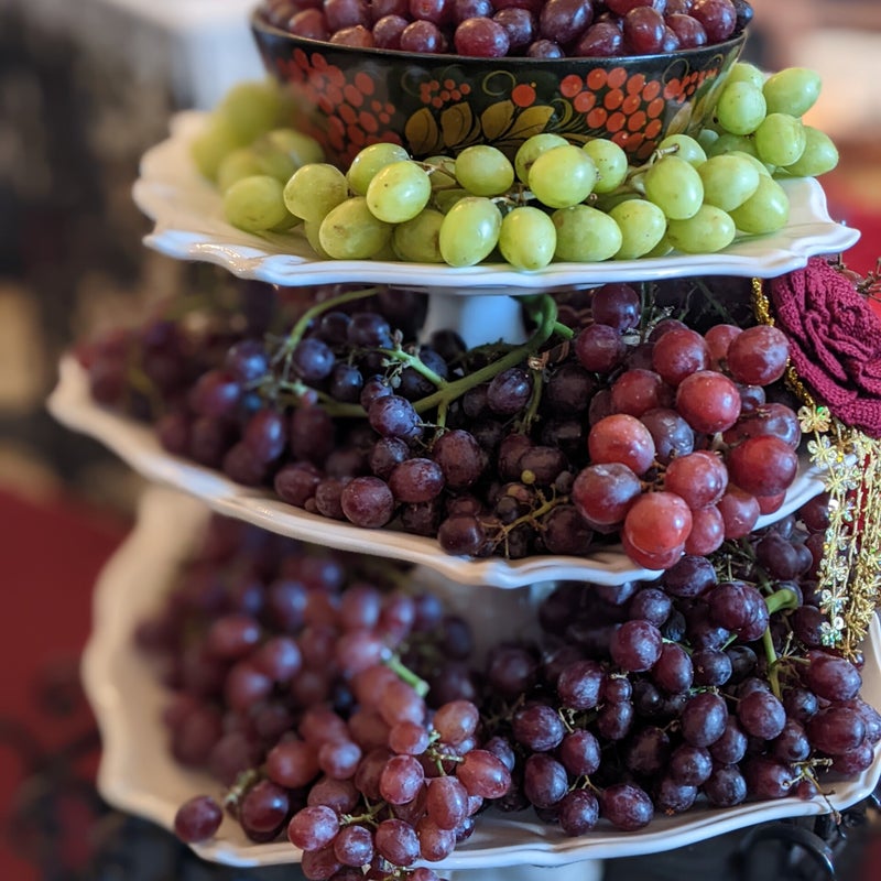 Blessed grapes. Feast of the Transfiguration of our Lord Jesus Christ.