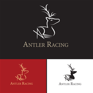 racing bike logo with reindeer as symbol