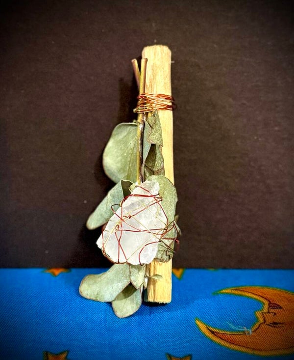 Palo Santo with Clear Quartz
