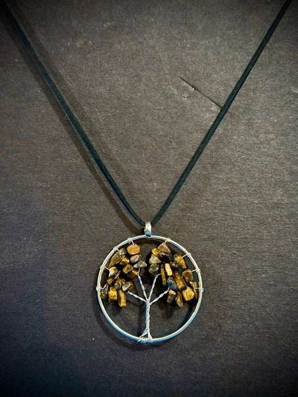 Tigers Eye Tree of Life necklace