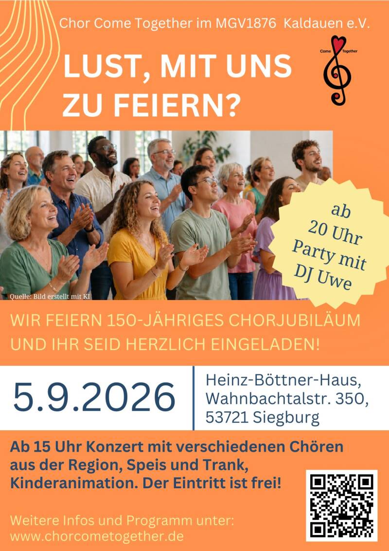 Einladung zum Chorjubiläum